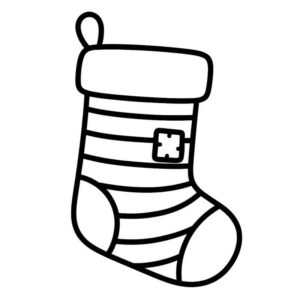 Desenho de Meia De Natal Desenho Colorir Imprimir 21