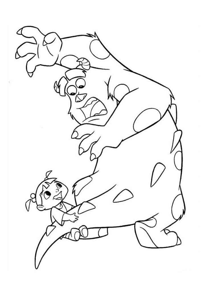 Desenho de Monstros Sa Desenho Colorir Imprimir 02