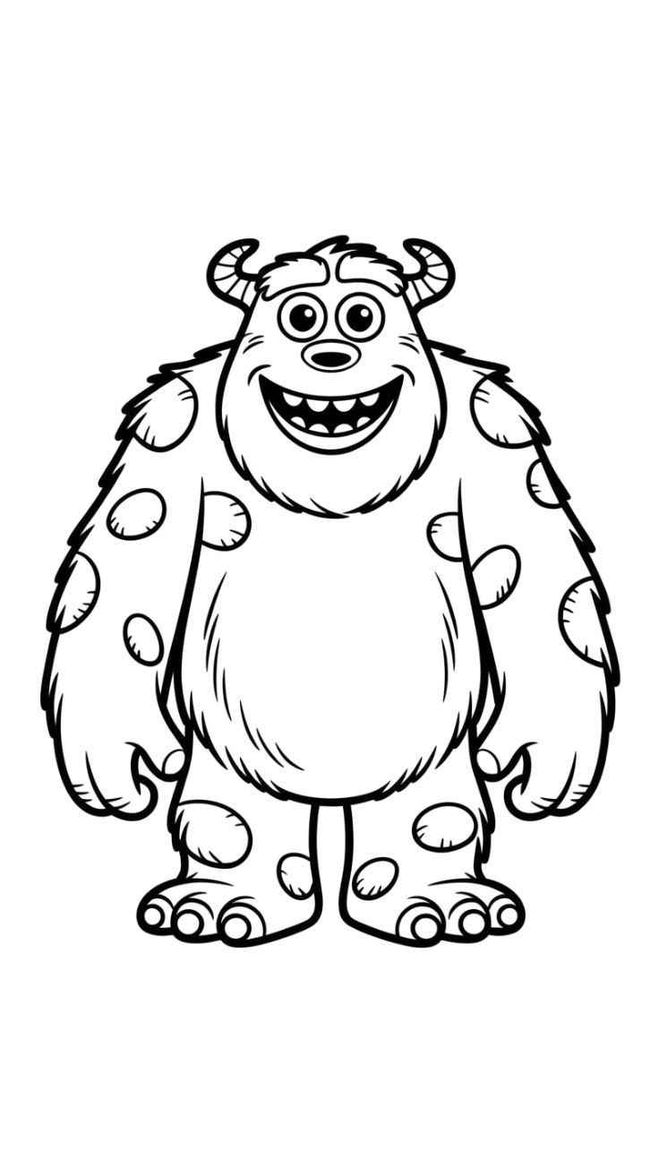 Desenho de Monstros Sa Desenho Colorir Imprimir 05