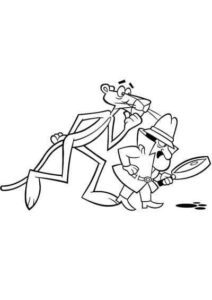 Desenho de Pantera Cor De Rosa Desenho Colorir Imprimir 08