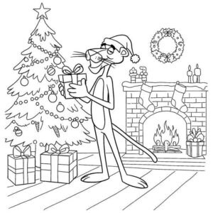 Desenho de Pantera Cor De Rosa Desenho Colorir Imprimir 10