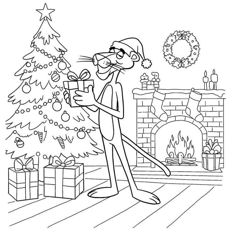 Desenho de Pantera Cor De Rosa Desenho Colorir Imprimir 10