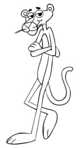 Desenho de Pantera Cor De Rosa Desenho Colorir Imprimir 12