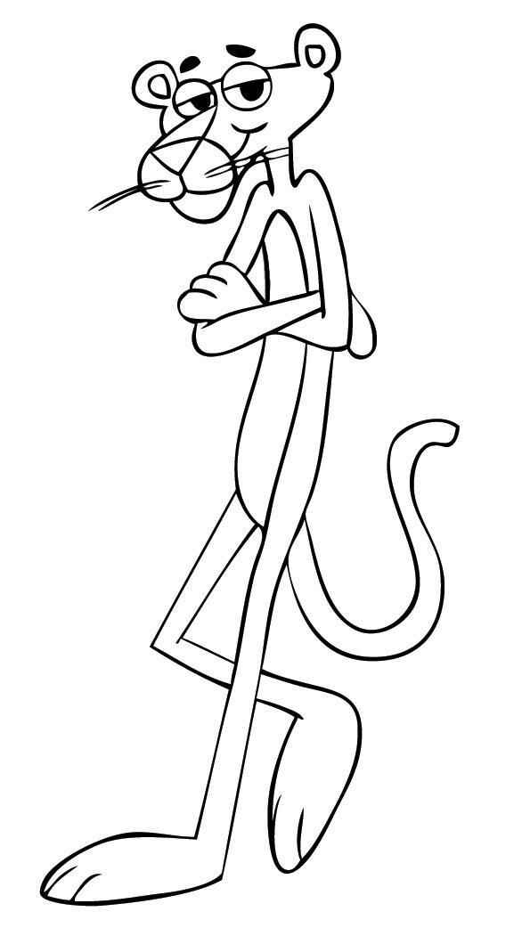 Desenho de Pantera Cor De Rosa Desenho Colorir Imprimir 12