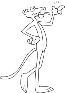 Desenho de Pantera Cor De Rosa Desenho Colorir Imprimir 13