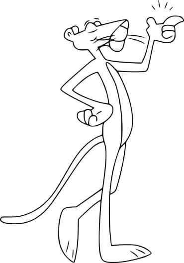 Desenho de Pantera Cor De Rosa Desenho Colorir Imprimir 13