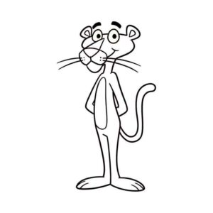 Desenho de Pantera Cor De Rosa Desenho Colorir Imprimir 14