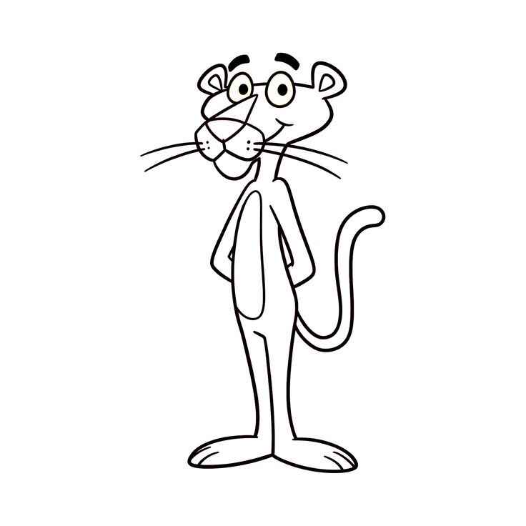 Desenho de Pantera Cor De Rosa Desenho Colorir Imprimir 14