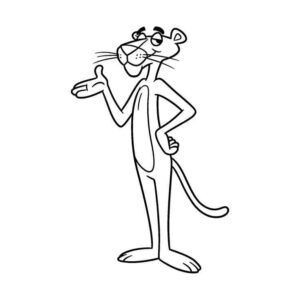 Desenho de Pantera Cor De Rosa Desenho Colorir Imprimir 15