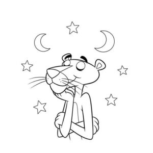 Desenho de Pantera Cor De Rosa Desenho Colorir Imprimir 16