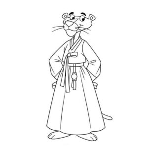 Desenho de Pantera Cor De Rosa Desenho Colorir Imprimir 18