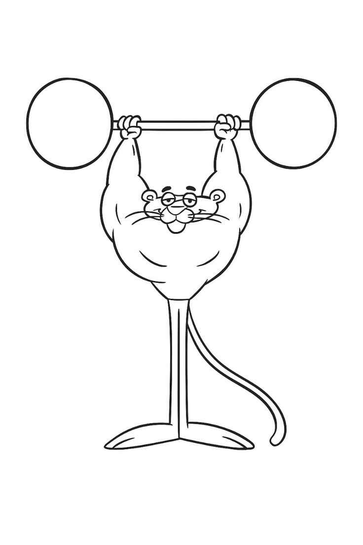 Desenho de Pantera Cor De Rosa Desenho Colorir Imprimir 19