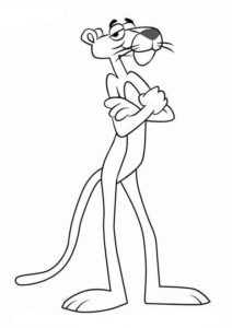 Desenho de Pantera Cor De Rosa Desenho Colorir Imprimir 22