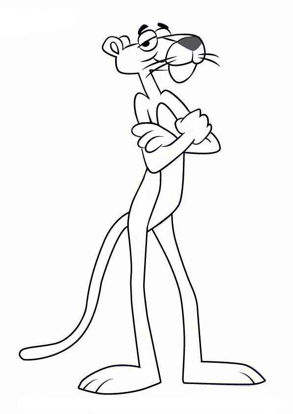 Desenho de Pantera Cor De Rosa Desenho Colorir Imprimir 22