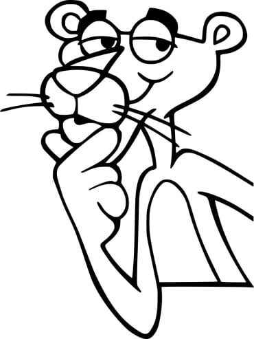 Desenho de Pantera Cor De Rosa Desenho Colorir Imprimir 23