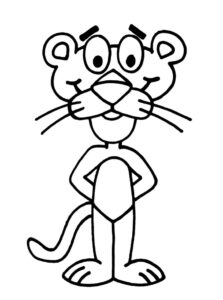 Desenho de Pantera Cor De Rosa Desenho Colorir Imprimir 24