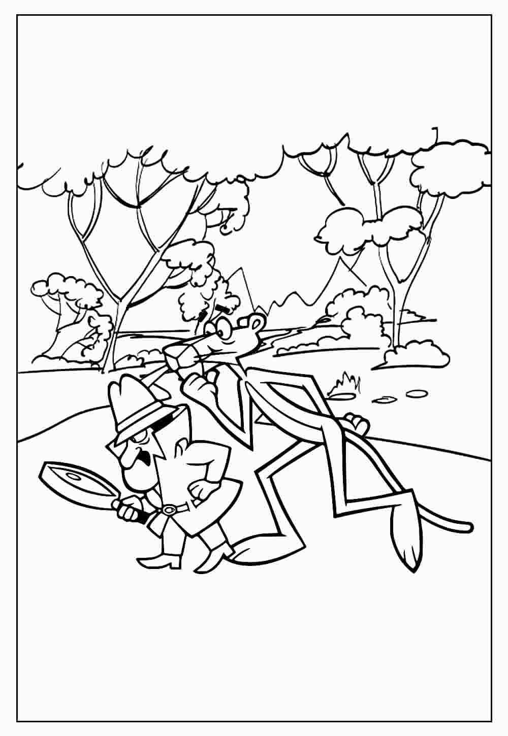 Desenho de Pantera Cor De Rosa Desenho Colorir Imprimir 30