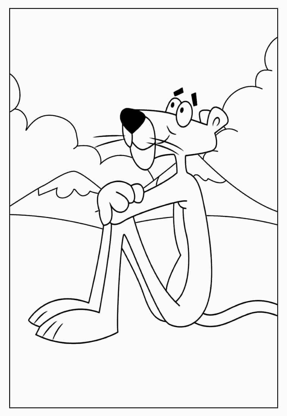 Desenho de Pantera Cor De Rosa Desenho Colorir Imprimir 31