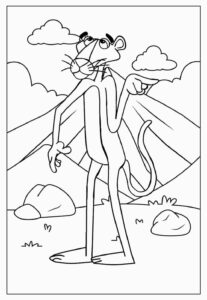 Desenho de Pantera Cor De Rosa Desenho Colorir Imprimir 32