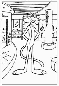 Desenho de Pantera Cor De Rosa Desenho Colorir Imprimir 33