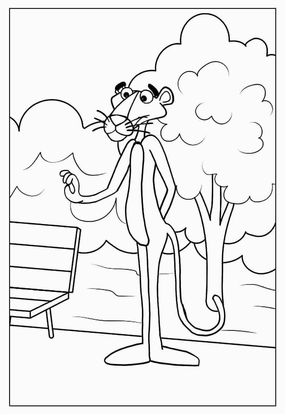 Desenho de Pantera Cor De Rosa Desenho Colorir Imprimir 34