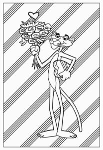Desenho de Pantera Cor De Rosa Desenho Colorir Imprimir 35