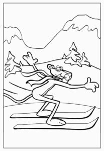 Desenho de Pantera Cor De Rosa Desenho Colorir Imprimir 36