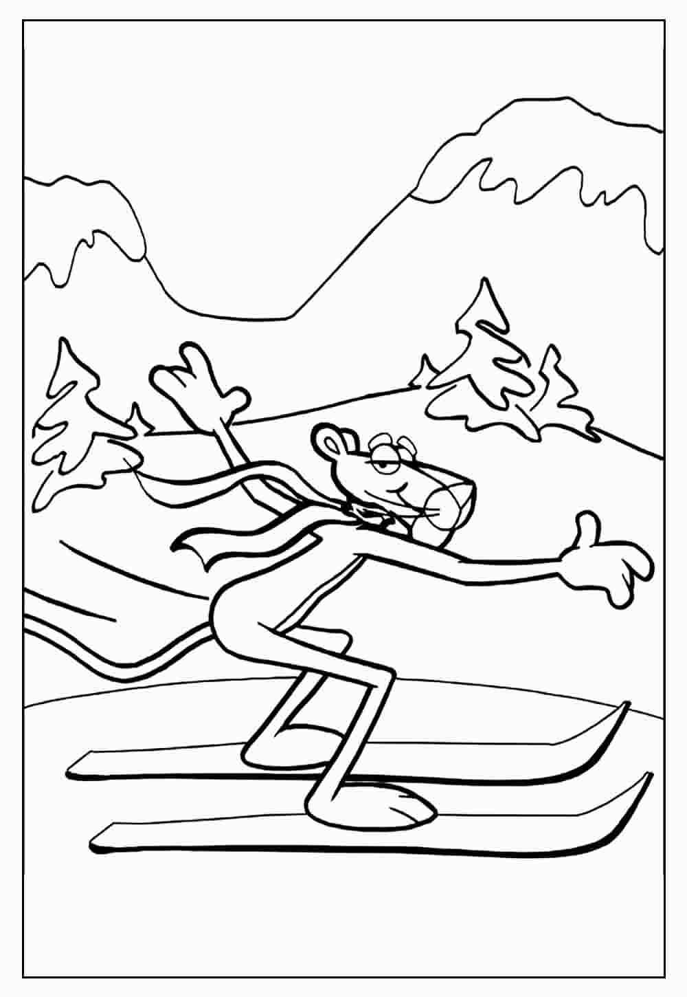 Desenho de Pantera Cor De Rosa Desenho Colorir Imprimir 36