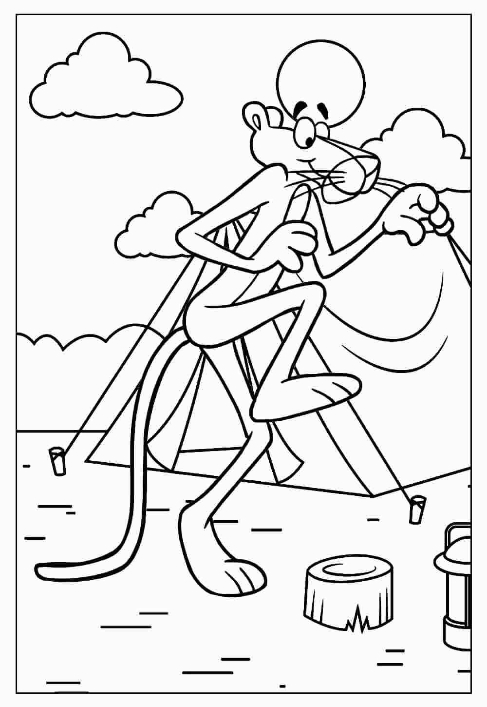 Desenho de Pantera Cor De Rosa Desenho Colorir Imprimir 38