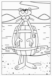 Desenho de Pantera Cor De Rosa Desenho Colorir Imprimir 43