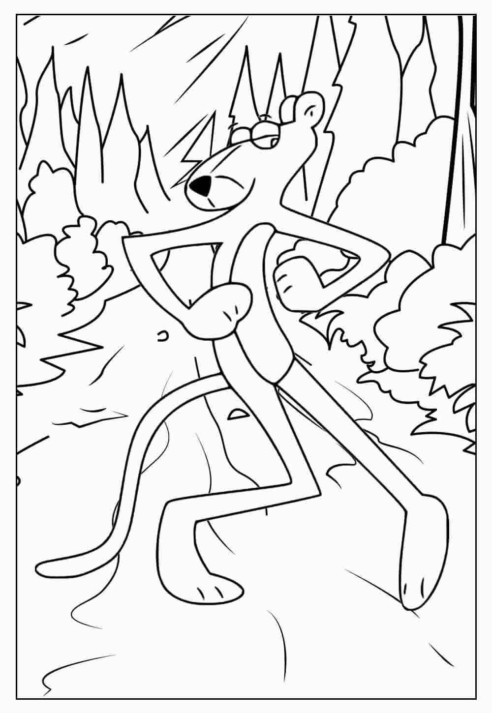 Desenho de Pantera Cor De Rosa Desenho Colorir Imprimir 44