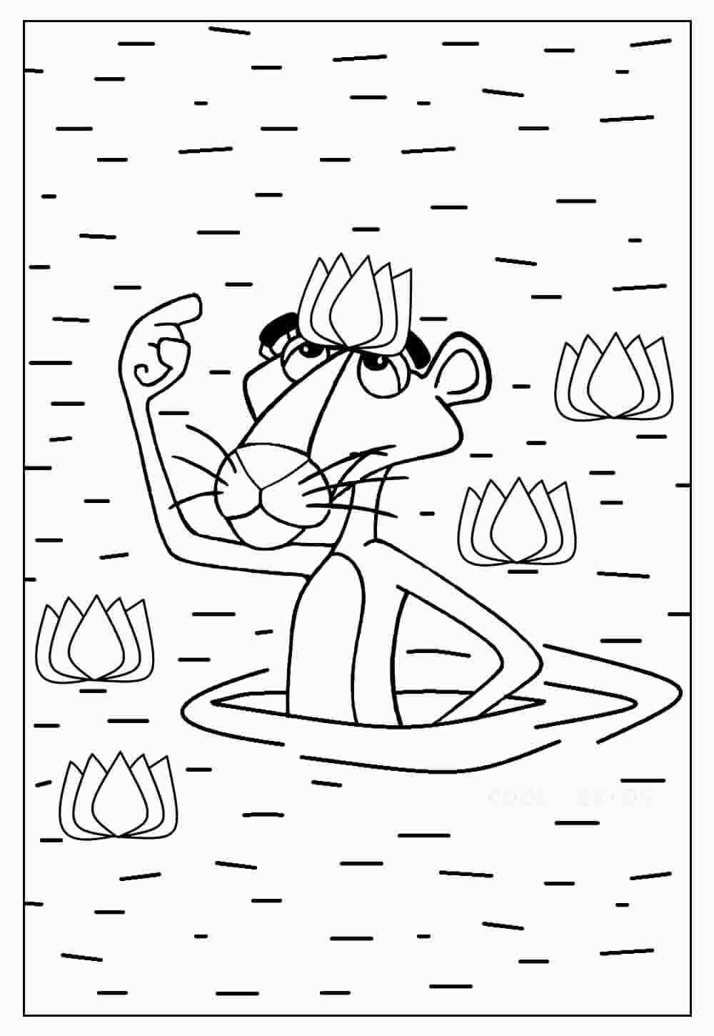 Desenho de Pantera Cor De Rosa Desenho Colorir Imprimir 45