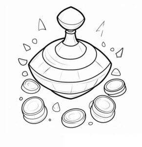 Desenho de Pião Desenho Colorir Imprimir 03