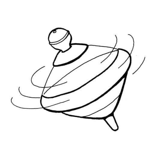 Desenho de Pião Desenho Colorir Imprimir 06