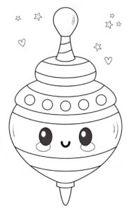 Desenho de Pião Desenho Colorir Imprimir 08