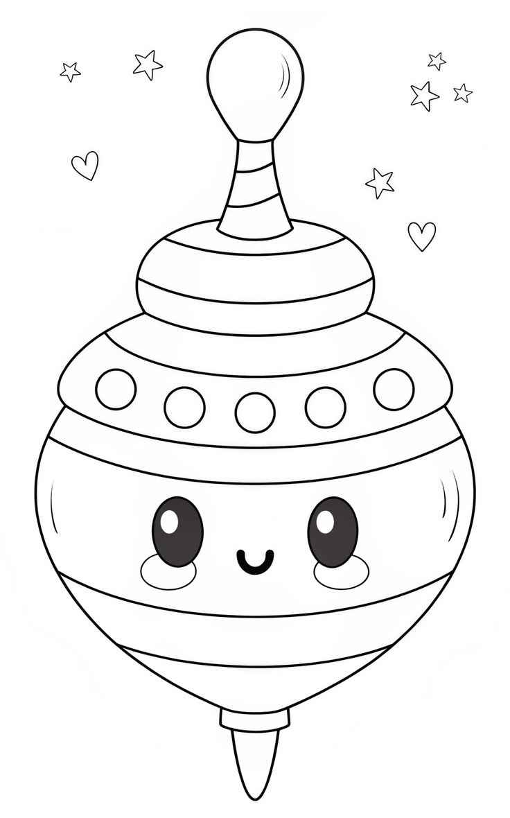 Desenho de Pião Desenho Colorir Imprimir 08