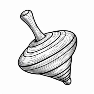 Desenho de Pião Desenho Colorir Imprimir 09