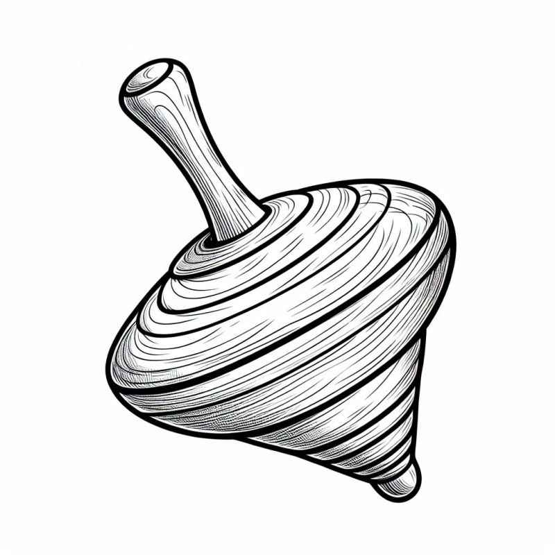 Desenho de Pião Desenho Colorir Imprimir 09