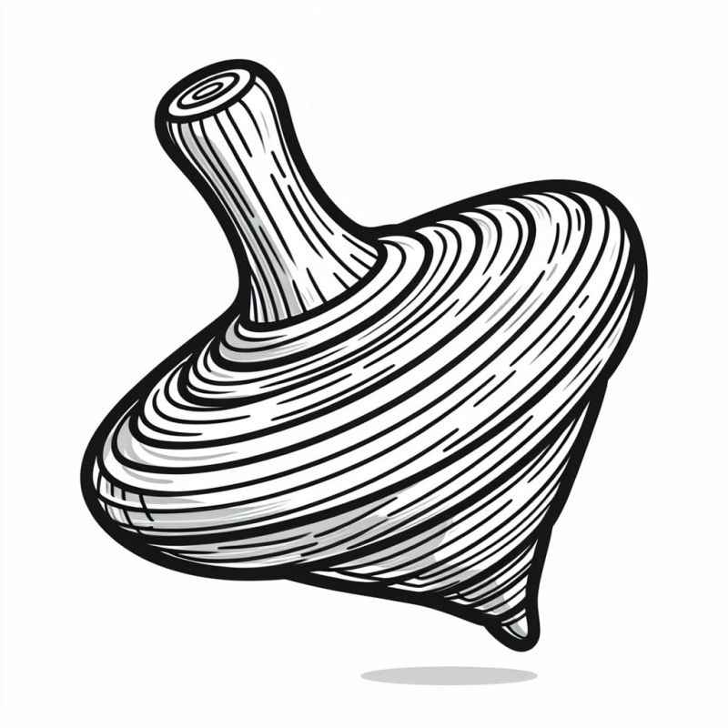 Desenho de Pião Desenho Colorir Imprimir 10