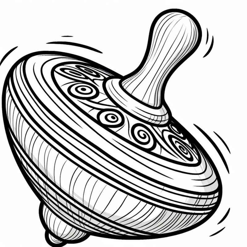 Desenho de Pião Desenho Colorir Imprimir 11