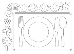 Desenho de Prato Desenho Colorir Imprimir 06