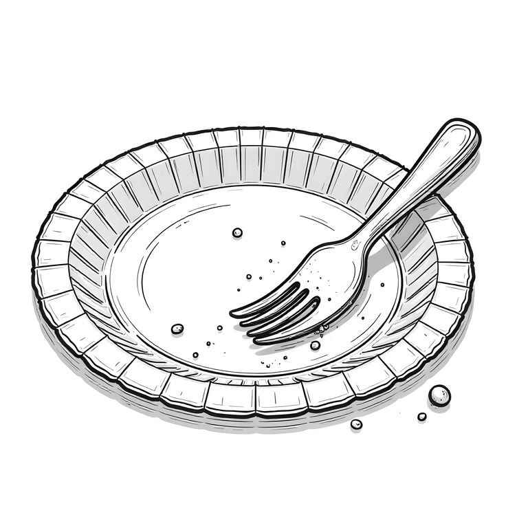 Desenho de Prato Desenho Colorir Imprimir 07