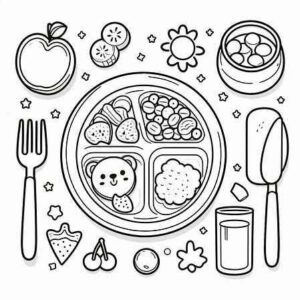 Desenho de Prato Desenho Colorir Imprimir 08