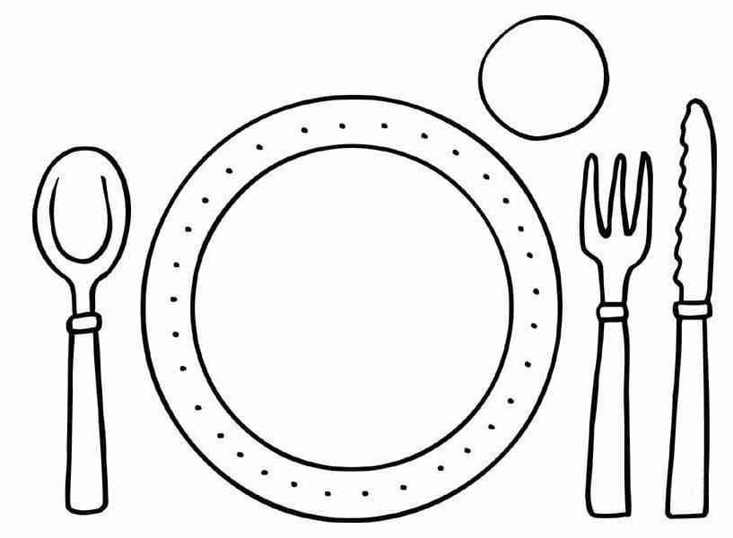 Desenho de Prato Desenho Colorir Imprimir 12
