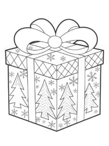 Desenho de Presentes De Natal Desenho Colorir Imprimir 02