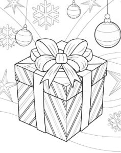 Desenho de Presentes De Natal Desenho Colorir Imprimir 03