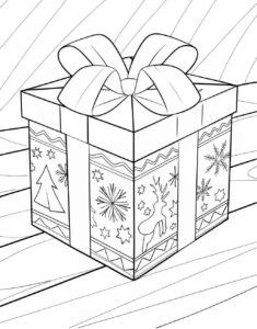 Desenho de Presentes De Natal Desenho Colorir Imprimir 04