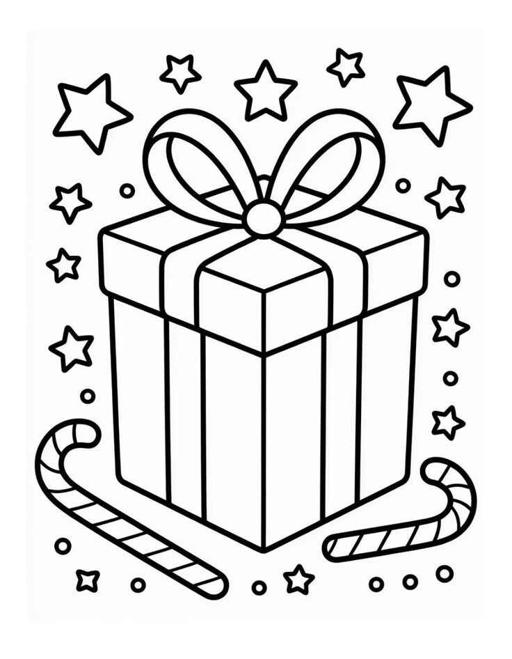 Desenho de Presentes De Natal Desenho Colorir Imprimir 05