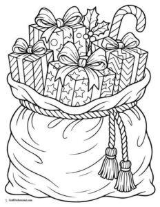 Desenho de Presentes De Natal Desenho Colorir Imprimir 06