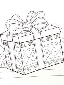 Desenho de Presentes De Natal Desenho Colorir Imprimir 07